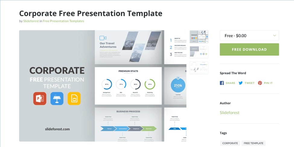 free powerpoint template for mac business